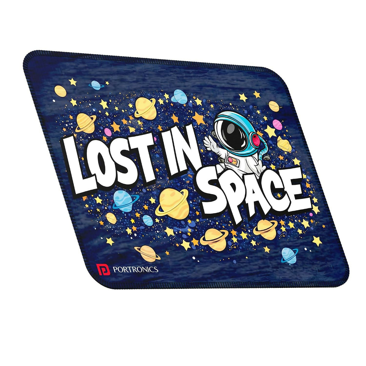 Portronics Comfipad Space Galaxy Mouse Pad with Wrist Rest – Dark Blue
