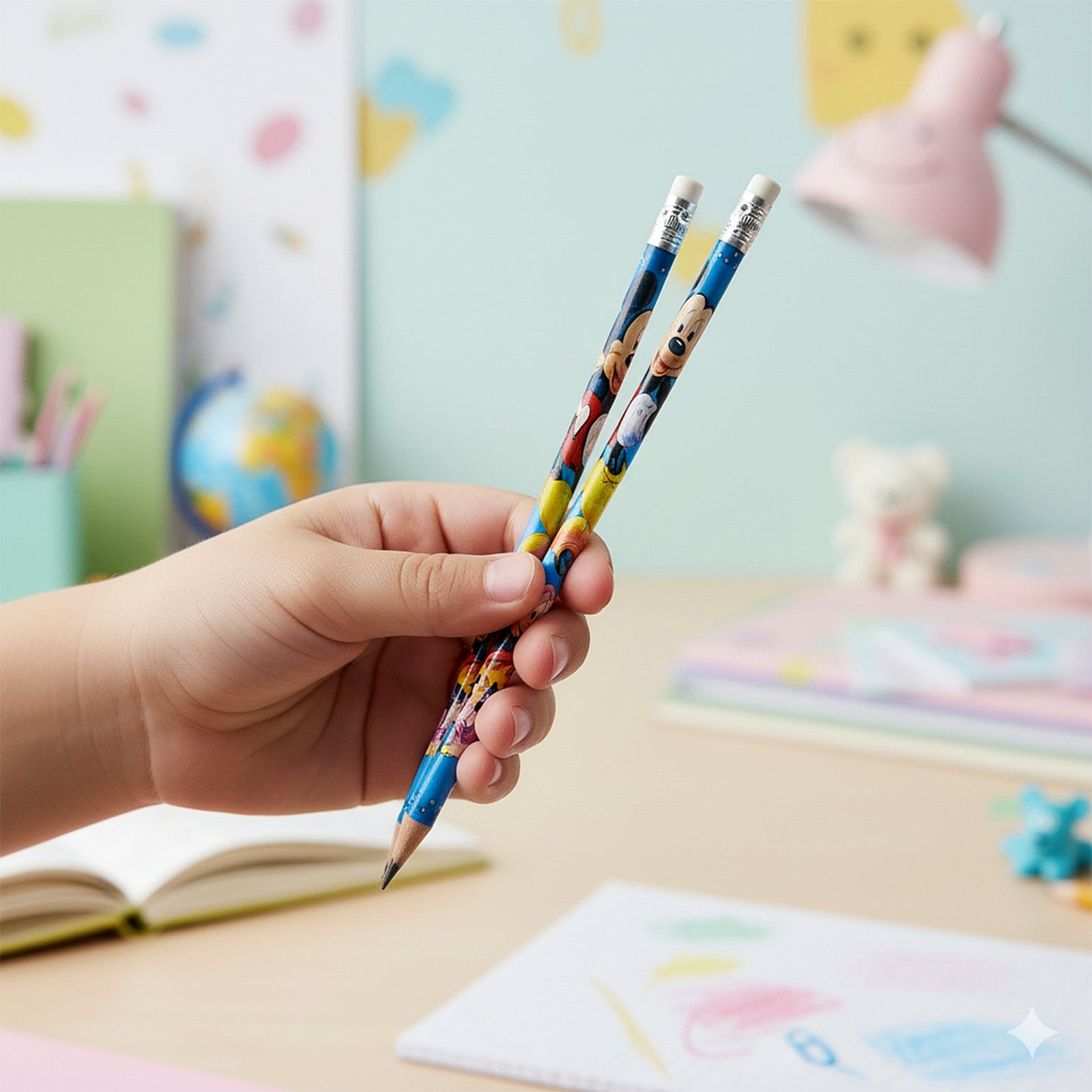 Premium Cartoon-printed Graphite Pencils Set Of 12 Pc