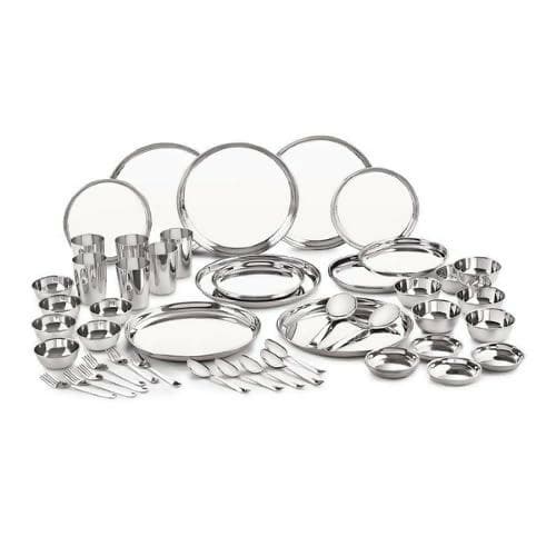 Shini lifestyle Stainless-steel Dinner Set (Pack of 51) - HalfPe