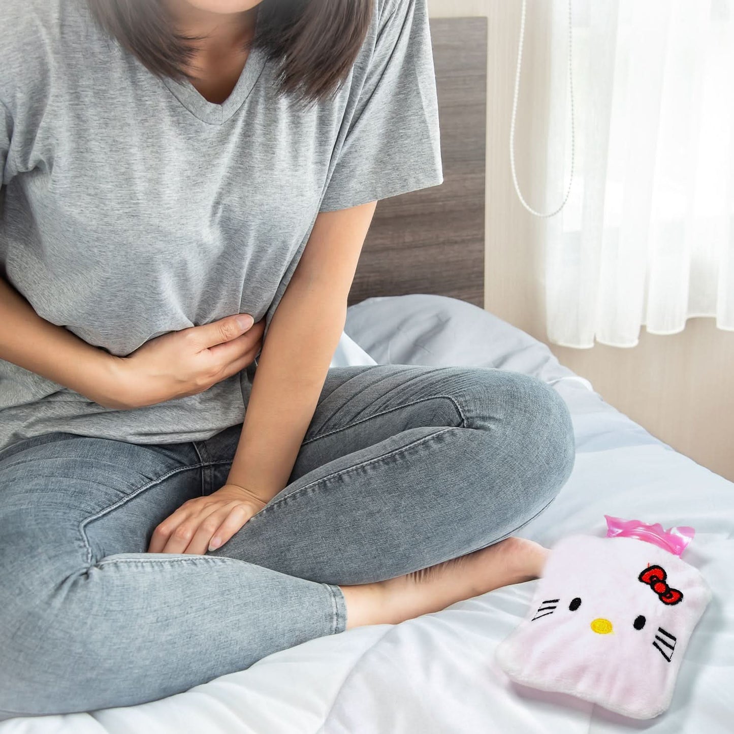 Hello Kitty Small Hot Water Bag With Cover for Pain Relief, Hand & Feet Warmer, Menstrual Cramps