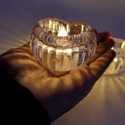 Heart-Shaped LED Flameless Decorative Candles Battery Operated Smokeless Tealight Lamps for Home, Parties, Weddings & Festivals Set of 3