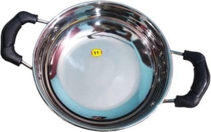 SHINI LIFESTYLE TRIPLY Induction Base Stainless Steel KADHAI 25 cm (Stainless Steel, Induction Bottom) (1.5 L, DIAMETER-20 CM) - HalfPe