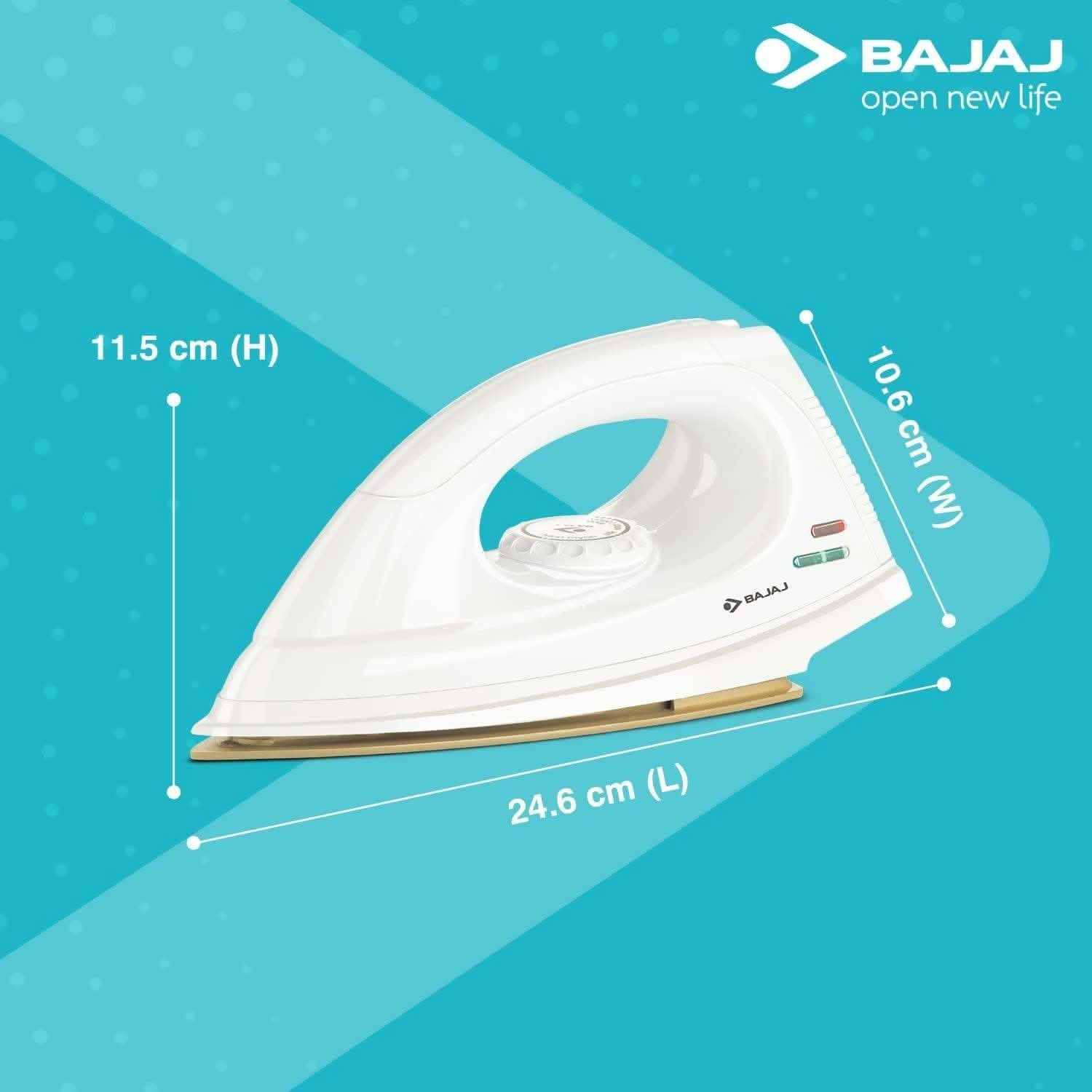 Bajaj Dx-7 Neo 1000W Dry Iron Box (White) - HalfPe