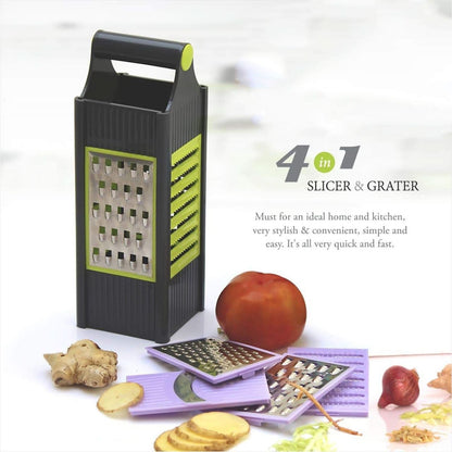 4-in-1 Slicer Grater – Multifunctional Kitchen Tool for Slicing, Grating, and More
