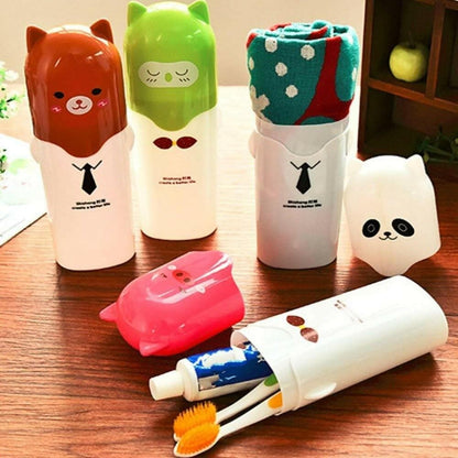 Lovely Cute Cartoon Design Toothbrush Box Holder - HalfPe