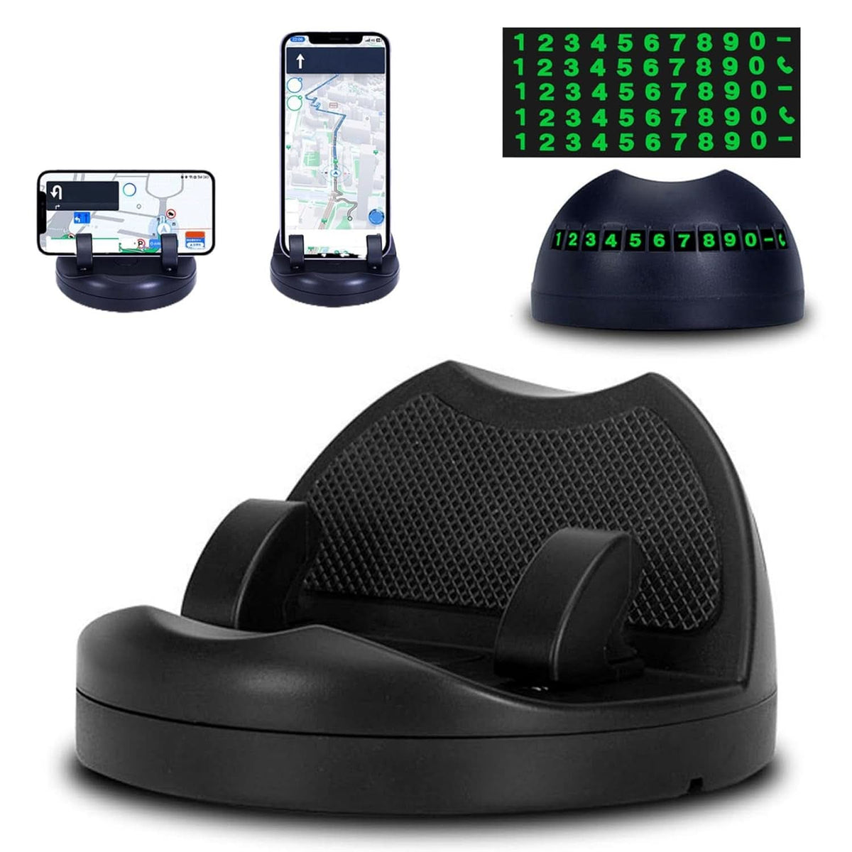 2 In 1 Car Anti-slip Mat Phone Holder Non Slip Sticky Phone Mount Holder (1 Set) HP DD