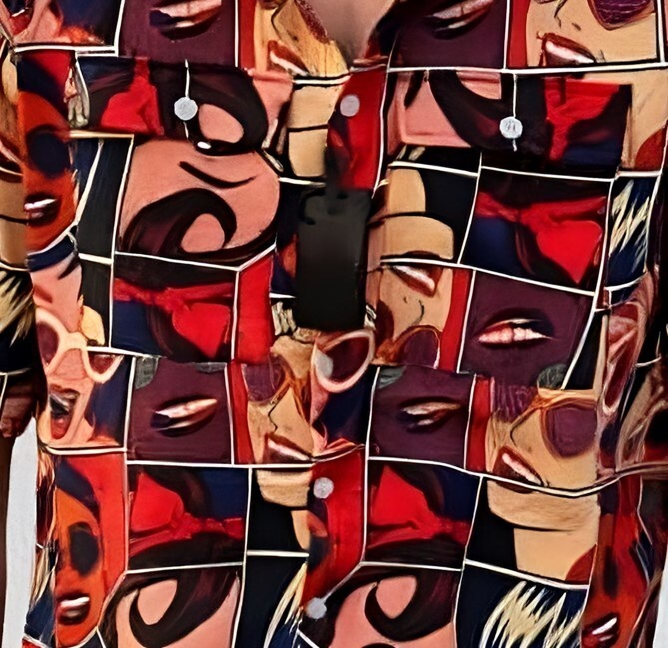 Henshika Men Printed Casual 3/4 Sleeve Shirt – Drop Style – Red - View 3