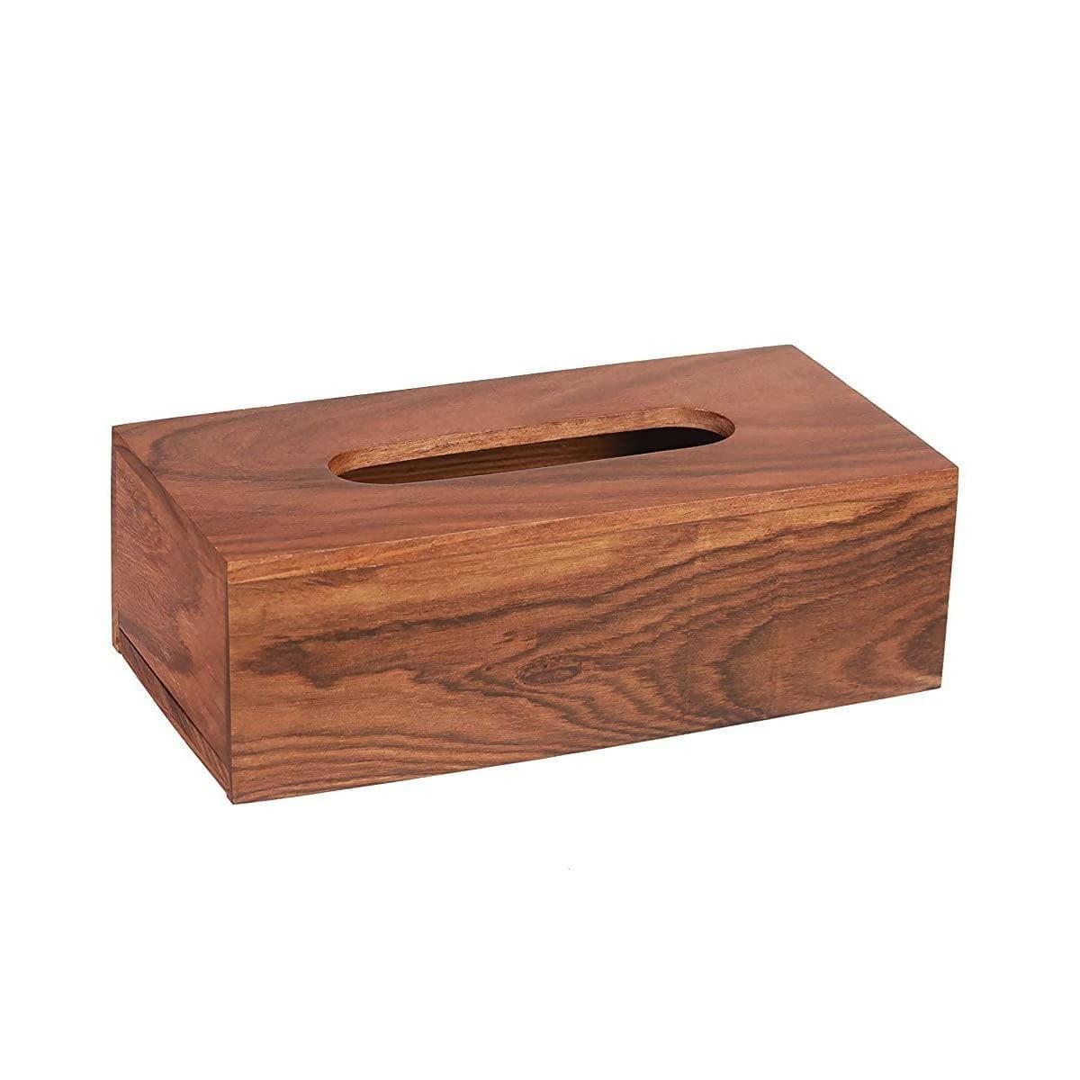 Wooden Tissue Holder Box (Single Piece) - HalfPe