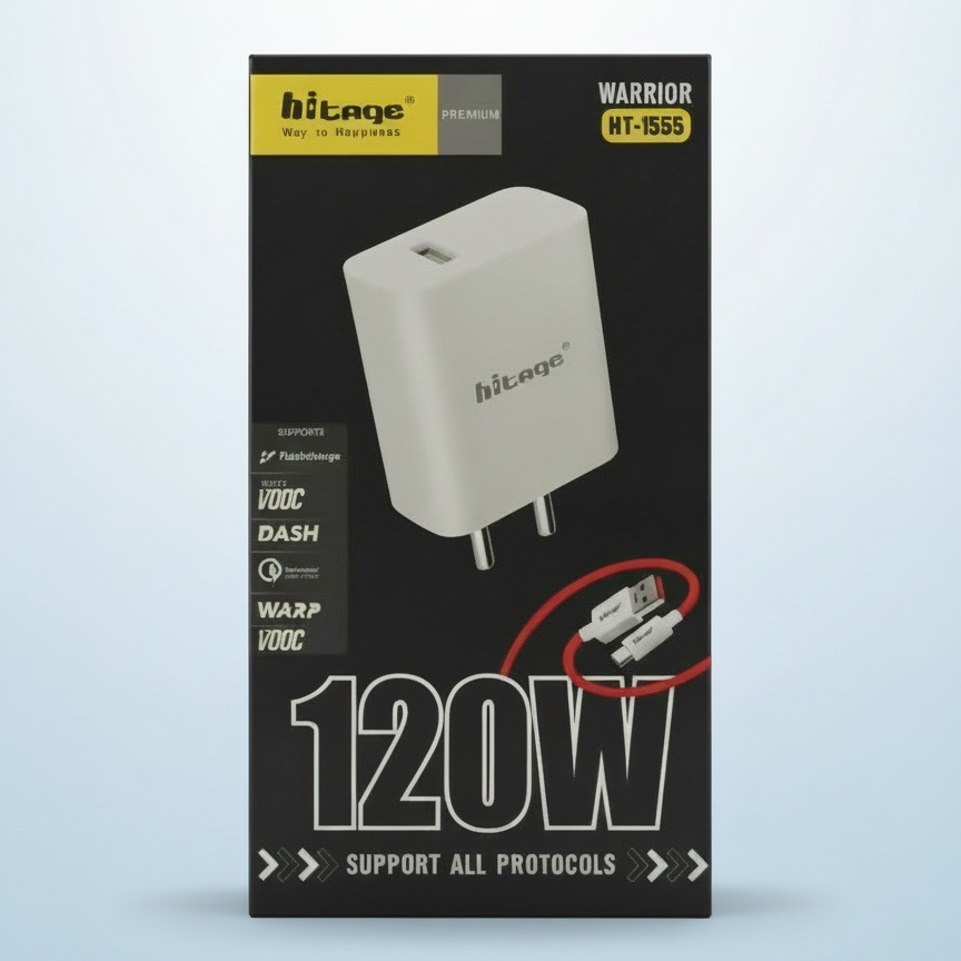 Hitage 120W Fast Charger with Type-C Cable(HT-i555)