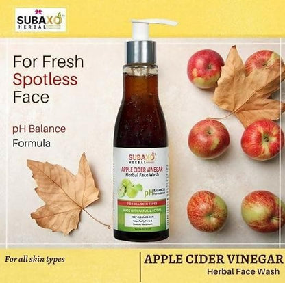 SUBAXO Herbal Apple Cider Vinegar Face Wash Deep Cleansing Oil Control For Women & Men (200ml) - HalfPe