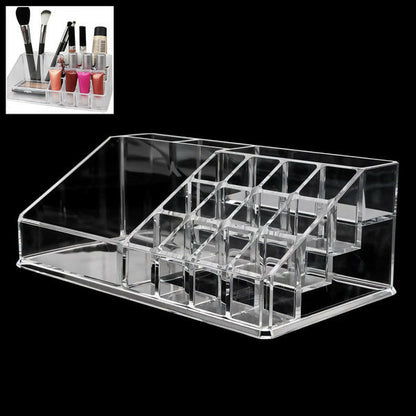 16-Compartment Transparent Makeup Organiser Box ABHI Mobiles