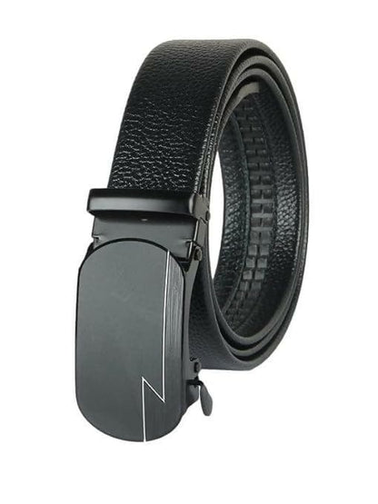 ZEVORA Casual Leather Auto Lock Buckle Belt - HalfPe