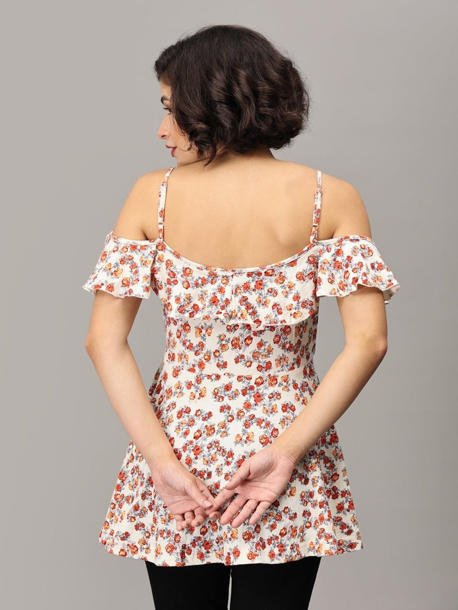 Lavishly Loved Floral Maternity And Nursing Top - MAT-SD-CRM-S