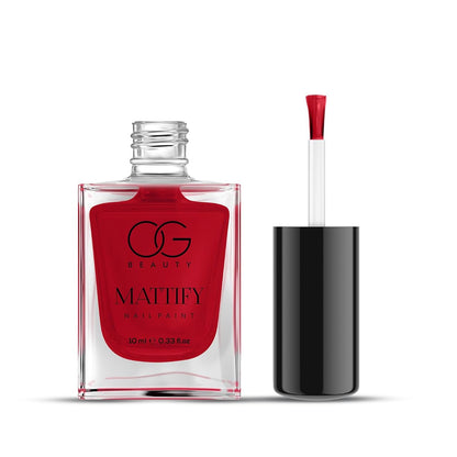 Og Beauty Red Carnival Mattify Nail Paint (10 Ml  1 Pc)
