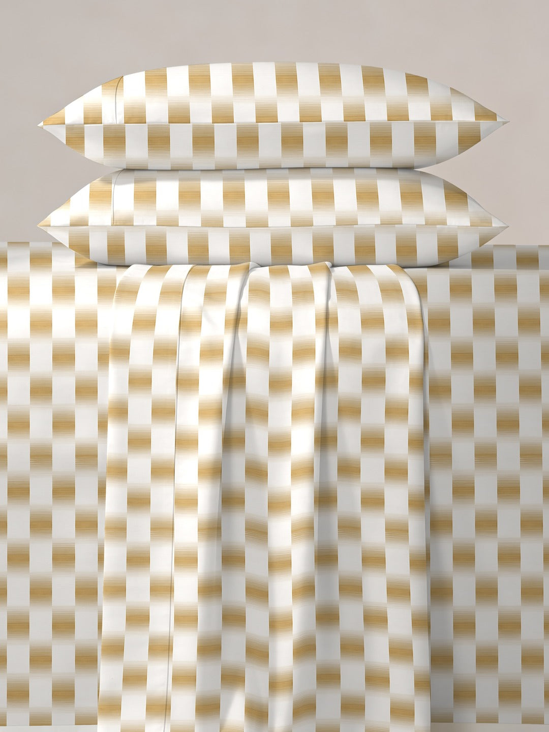 Petal 100% Pure Cotton Collection Premium Percale Queen Bedsheet With 2 Pillow Covers