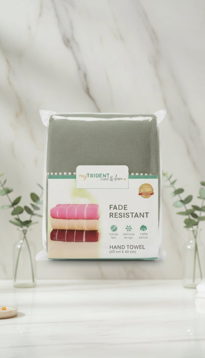 Trident Classic & Dream Hand Towel Collection with Fade Resistant & 100% Cotton (60X40 cm)