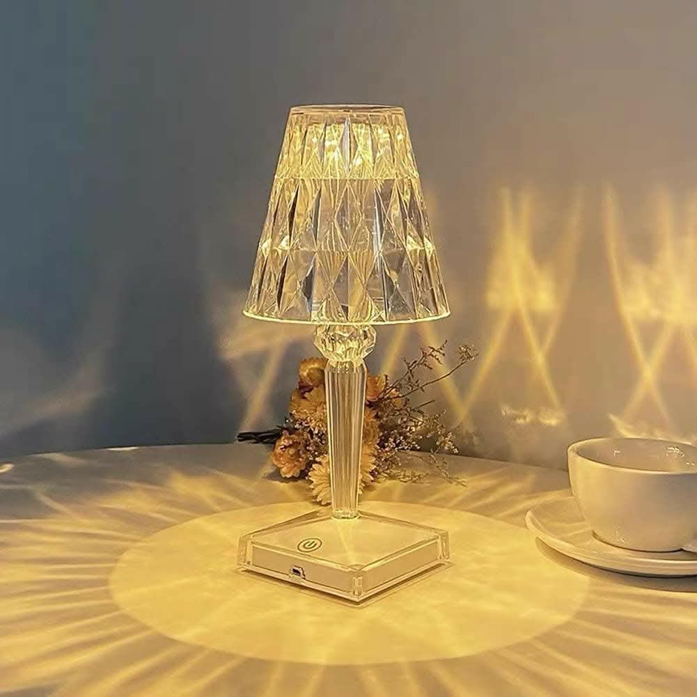 Diamond Table Lamp for Bedroom Living Room Party Dinner Office Etc - HalfPe