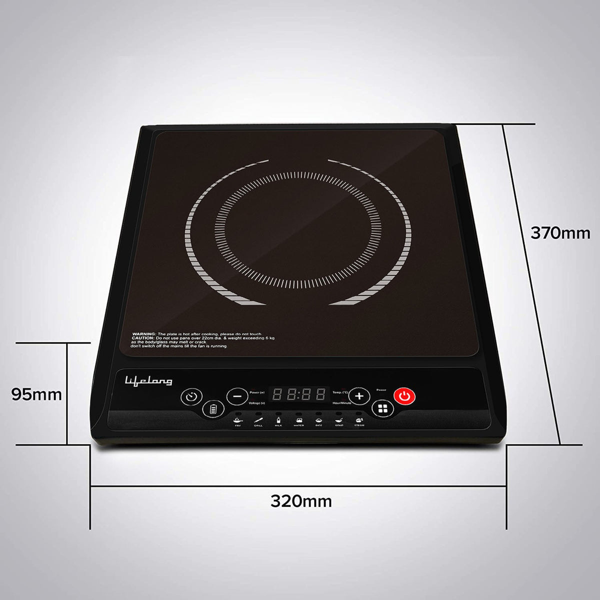 Lifelong 2000 W Induction Cooktop Push Button (Black, LLIC10)
