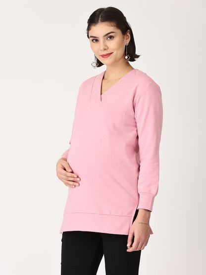Lilac Pink Sachet Mumma Sweatshirt - MNSWT-LCSC-S