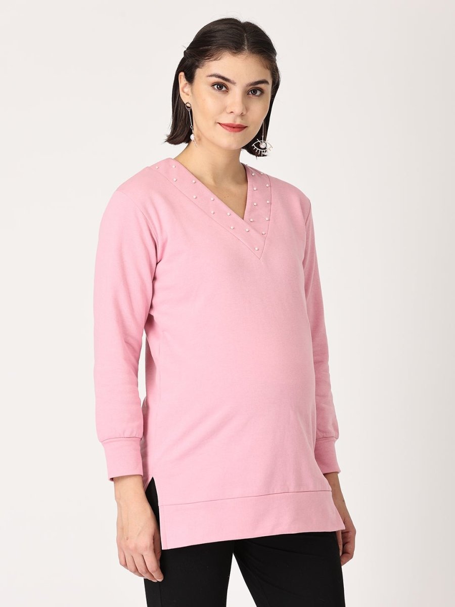 Lilac Pink Sachet Mumma Sweatshirt - MNSWT-LCSC-S