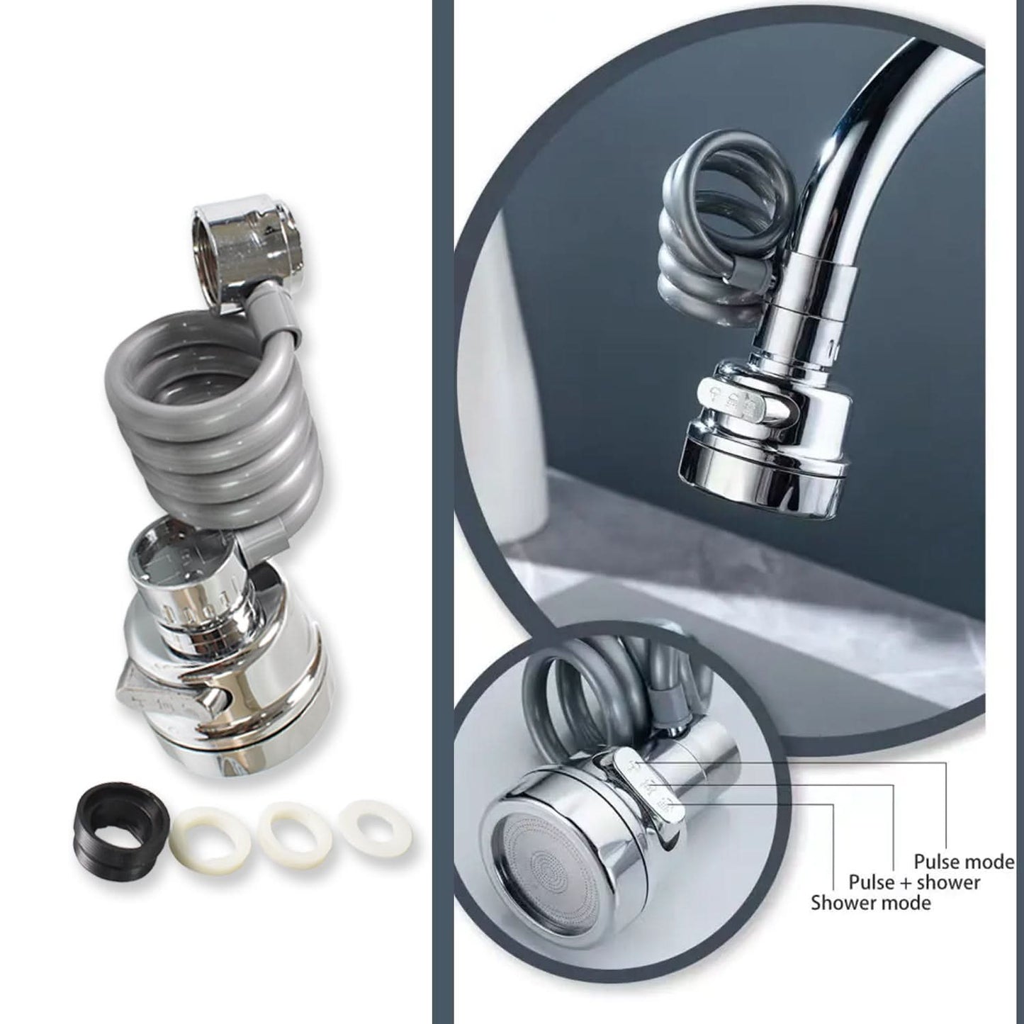 Water Faucet Extender – Flexible Kitchen Sink Sprayer Attachment (1 Pc)