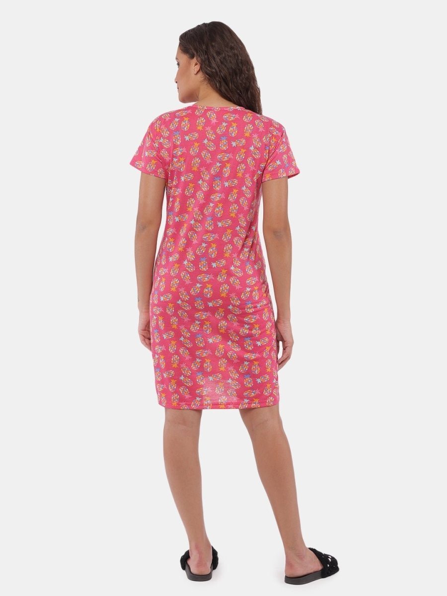 Lookin' Pine Maternity and Nursing T shirt Dress - NW-LKNPN-S