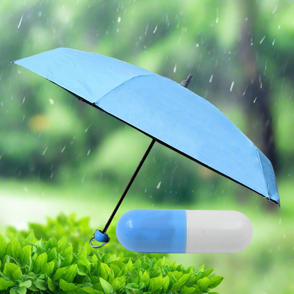 5 Fold Manual Open Umbrella With Capsule Case (1 Pc)