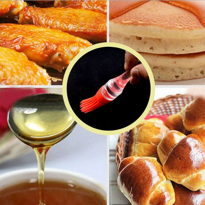 Silicone Flat Pastry Cooking Oil Brush For Grilling Tandoor And Bbq (2pc)