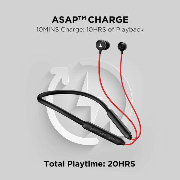 boAt Rockerz 195 Pro Bluetooth Wireless in Ear Neckband W/Up to 20 Hrs Playtime, Enx Tech BT V5.3 W/Dual Pairing, 40 Ms Low Latency Beast Mode(Multi color)