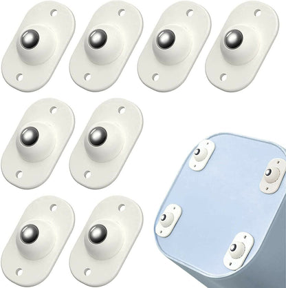 4Pcs Self-Adhesive Mini Swivel Caster Wheels 360° Rotating Universal Wheels for Storage Boxes, Drawers & Furniture Easy Stick-On Rollers for Smooth Movement