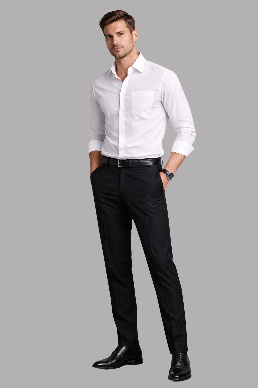 Henshika Men Solid Casual Full Sleeve Shirt – White - View 6
