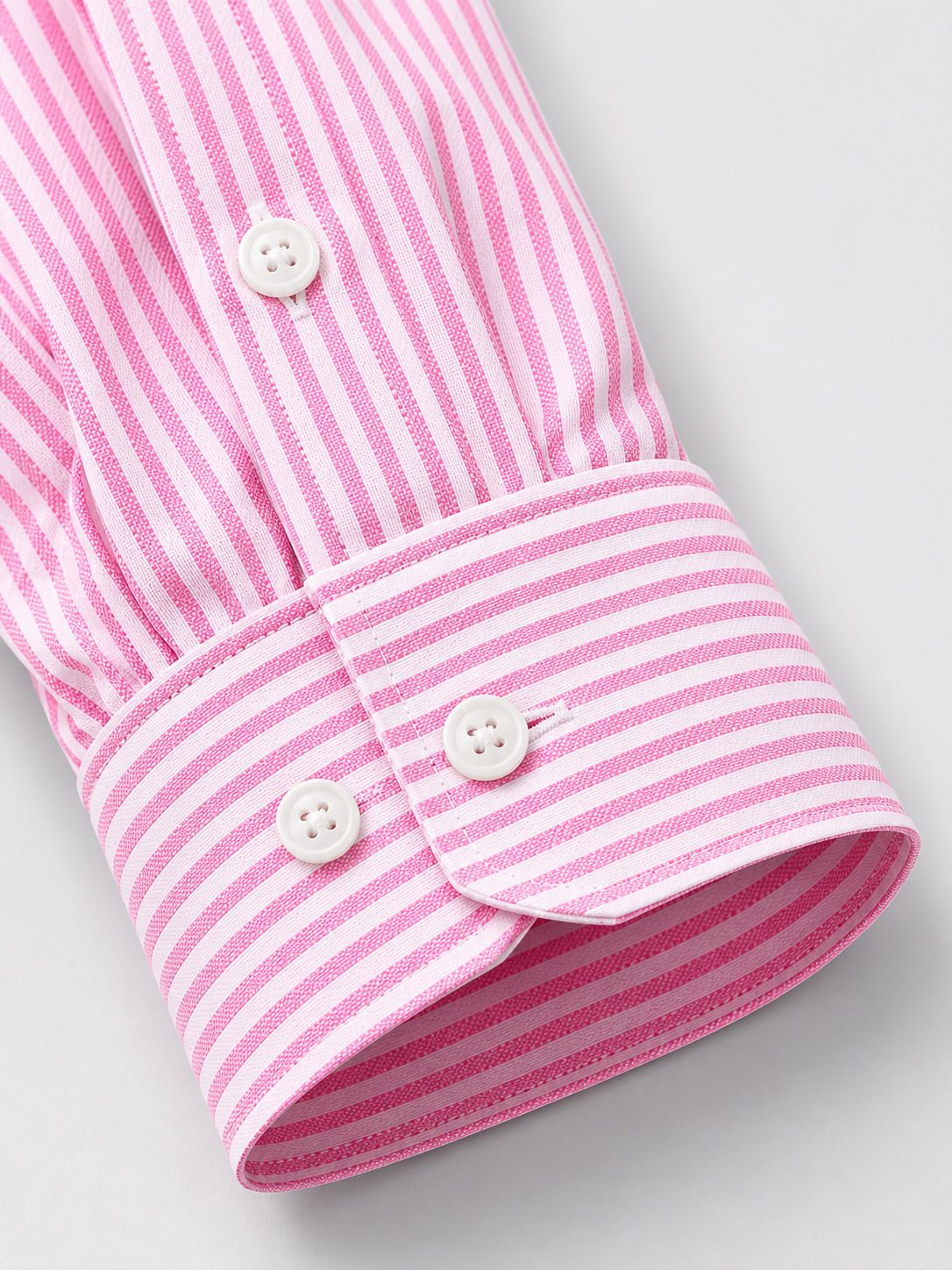 HENSHIKA Pink Striped Shirt - Cuff Detail