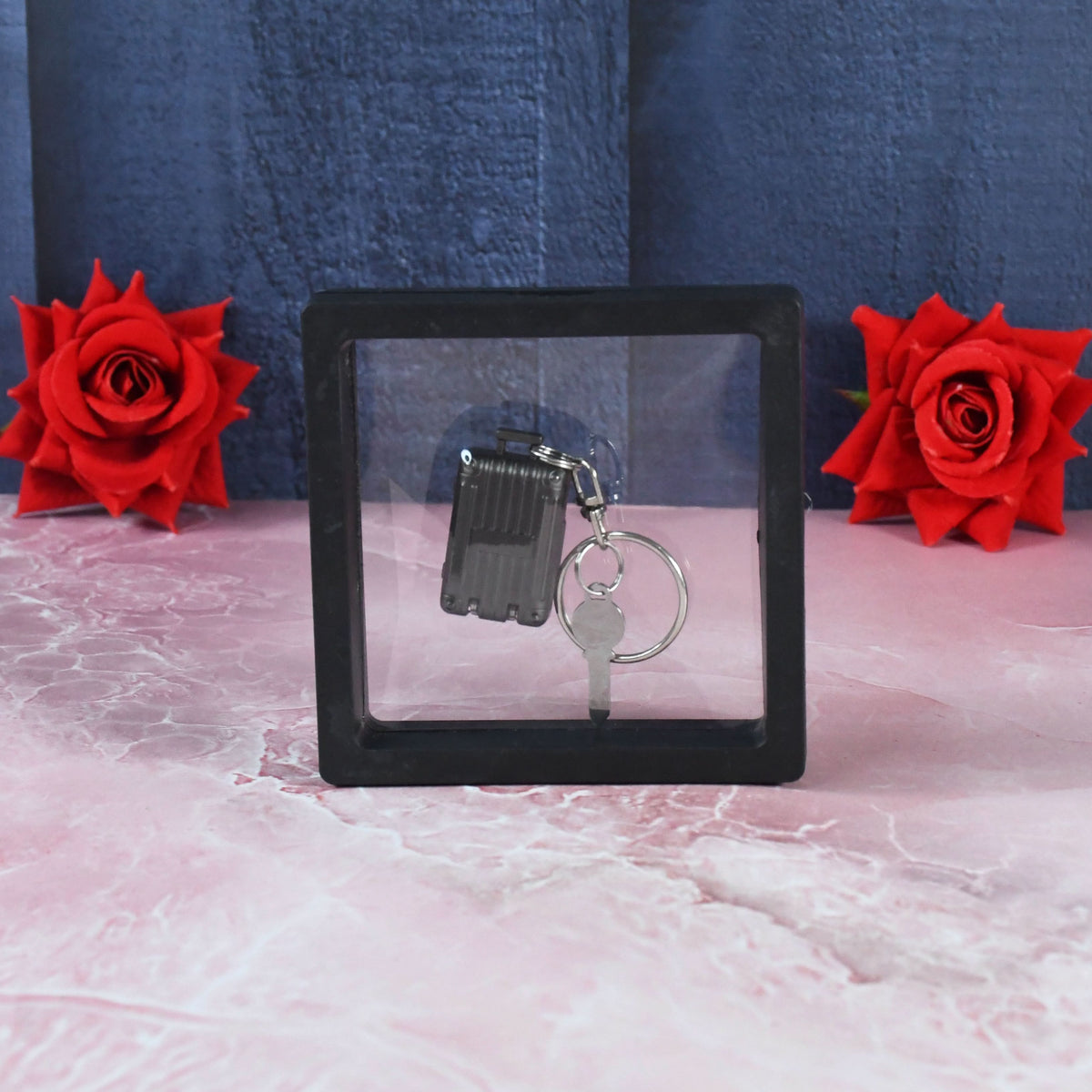 Suitcase Shape Nail Clipper Keychain With Key  3d Floating Frame Display Case (1 Set) HP DD