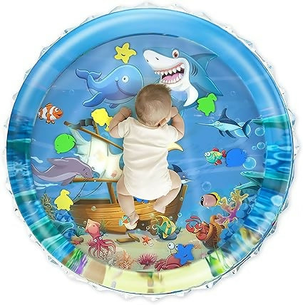 Inflatable Baby Water Play Mat Leakproof Tummy Time Toy & Fun Activity Center for Kids – Indoor & Outdoor Use, Multicolour (Pack of 1)