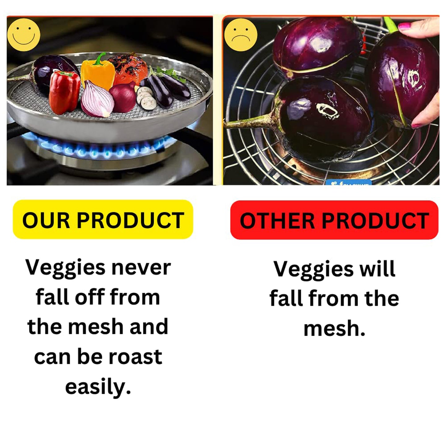 Steel Roaster Grill Jali For Papad Tandoor  Chapati Roast Use ( 1 Pc )