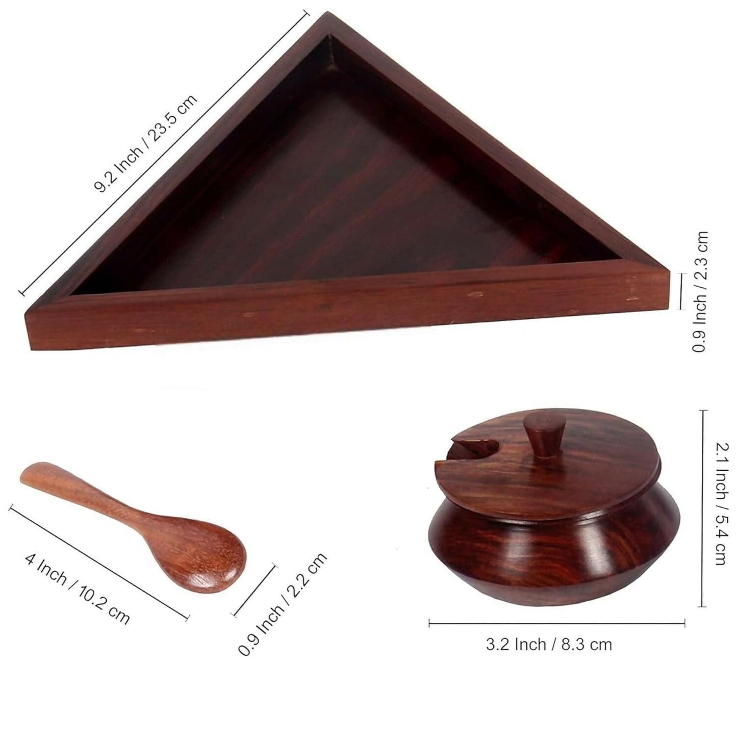 Triangular Spice Box with 3 Compartments - HalfPe