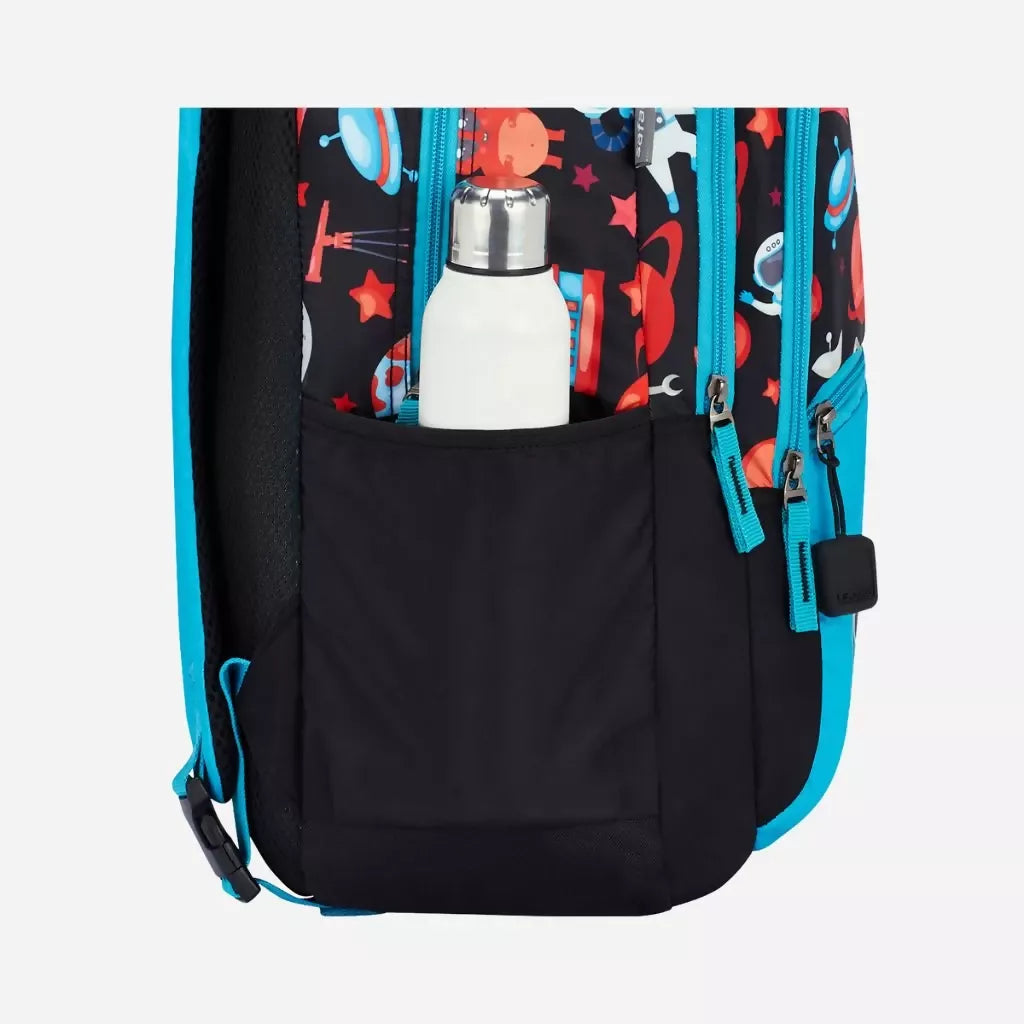 Genius by Safari Comet Black 27L Student Backpack HalfPe - FW -TPT