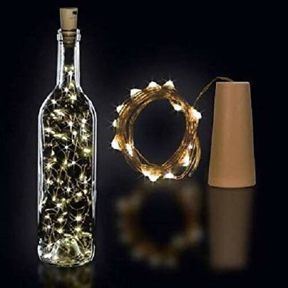 Bottle Cork Lights Copper Wire String Lights 2M Battery Powered (without Bottle)