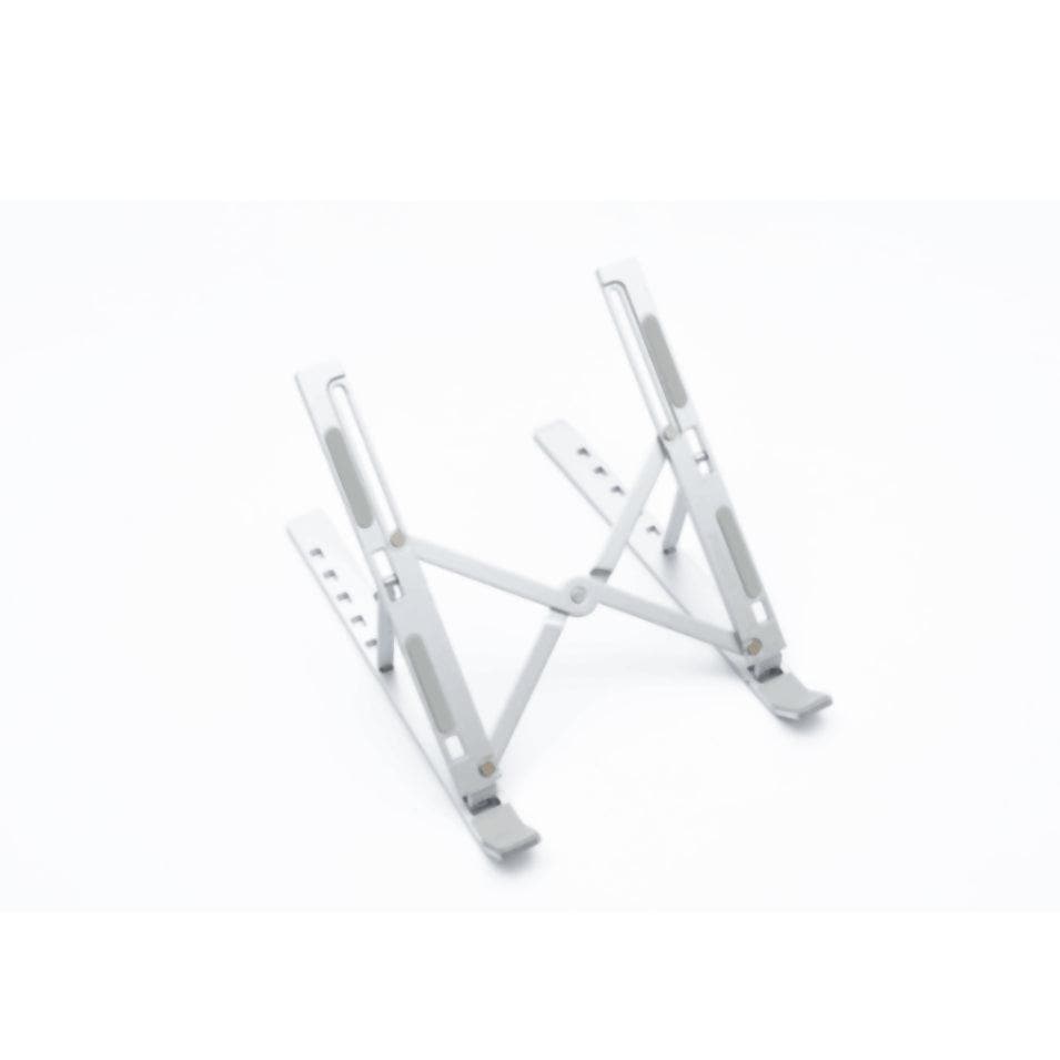 LS02 Laptop Stand Aluminum Body (6 Adjustable Stands,17Inches) (White) - HalfPe