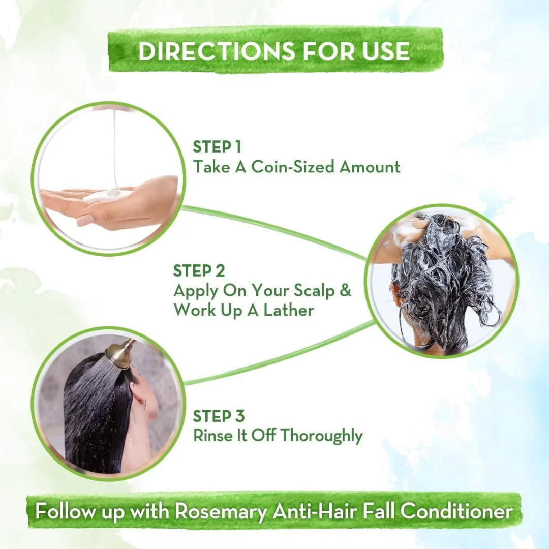 Mamaearth Rosemary Anti Hair Fall Shampoo with Rosemary & Methi Dana for Reducing Hair Loss & Breakage- 250ml