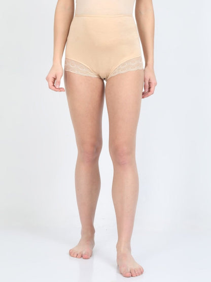 Maternity Over belly High Waist Lace Panty-Beige - MHWPNT-BGELC-S
