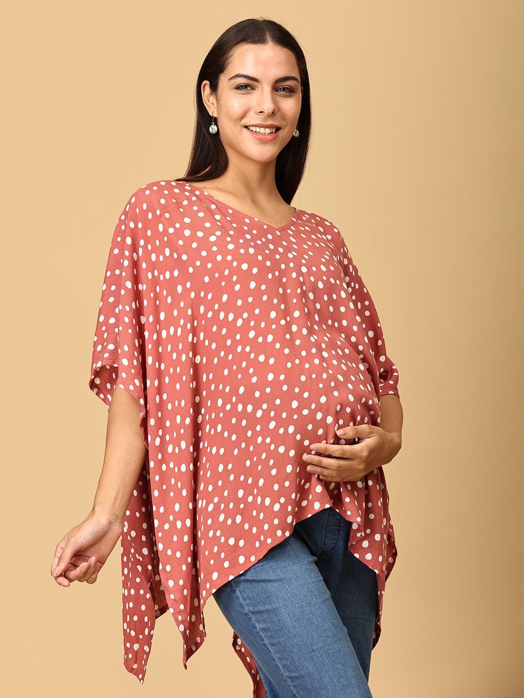 Mauve Spots Nursing Cover And Top - NURC - SD - MVSPR
