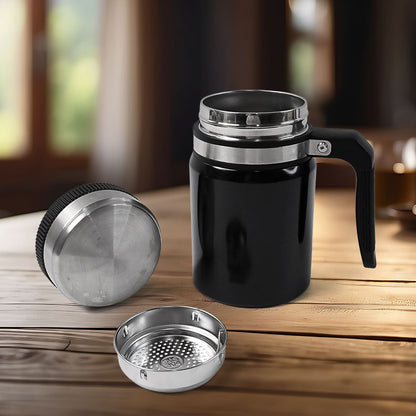 Stainless Steel Vacuum Coffee Cup with Non-Slip & Anti-Scald Design (Approx. 600ml)