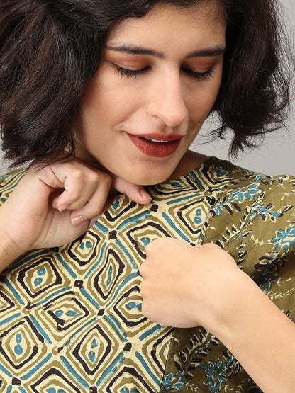 Mehendi Nights Maternity and Nursing Short Kurti - MEW-JB-OLMS-S