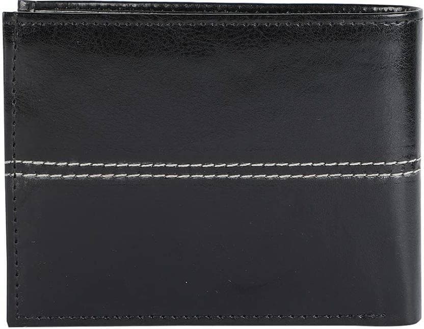 Men Casual Black Artificial Leather Wallet - HalfPe