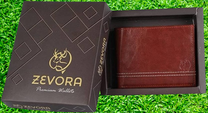 ZEVORA Men & Women Casual Brown Artificial Leather Wallet - Mini (3 Card Slots)