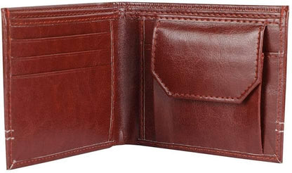 ZEVORA Men & Women Casual Brown Artificial Leather Wallet - Mini (3 Card Slots) - HalfPe