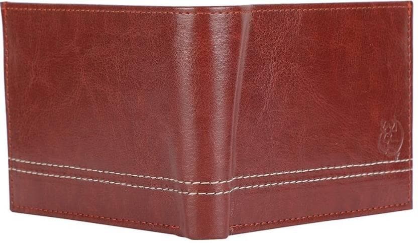 ZEVORA Men & Women Casual Brown Artificial Leather Wallet - Mini (3 Card Slots) - HalfPe