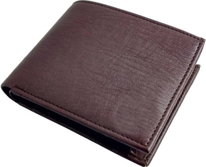 Men Brown Artificial Leather Wallet (9 Card Slots) - HalfPe