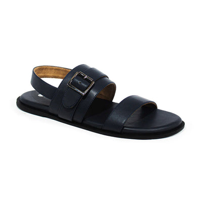 Leo Dual Strap Vegan Leather Blue Men Sandals Planet Paaduks